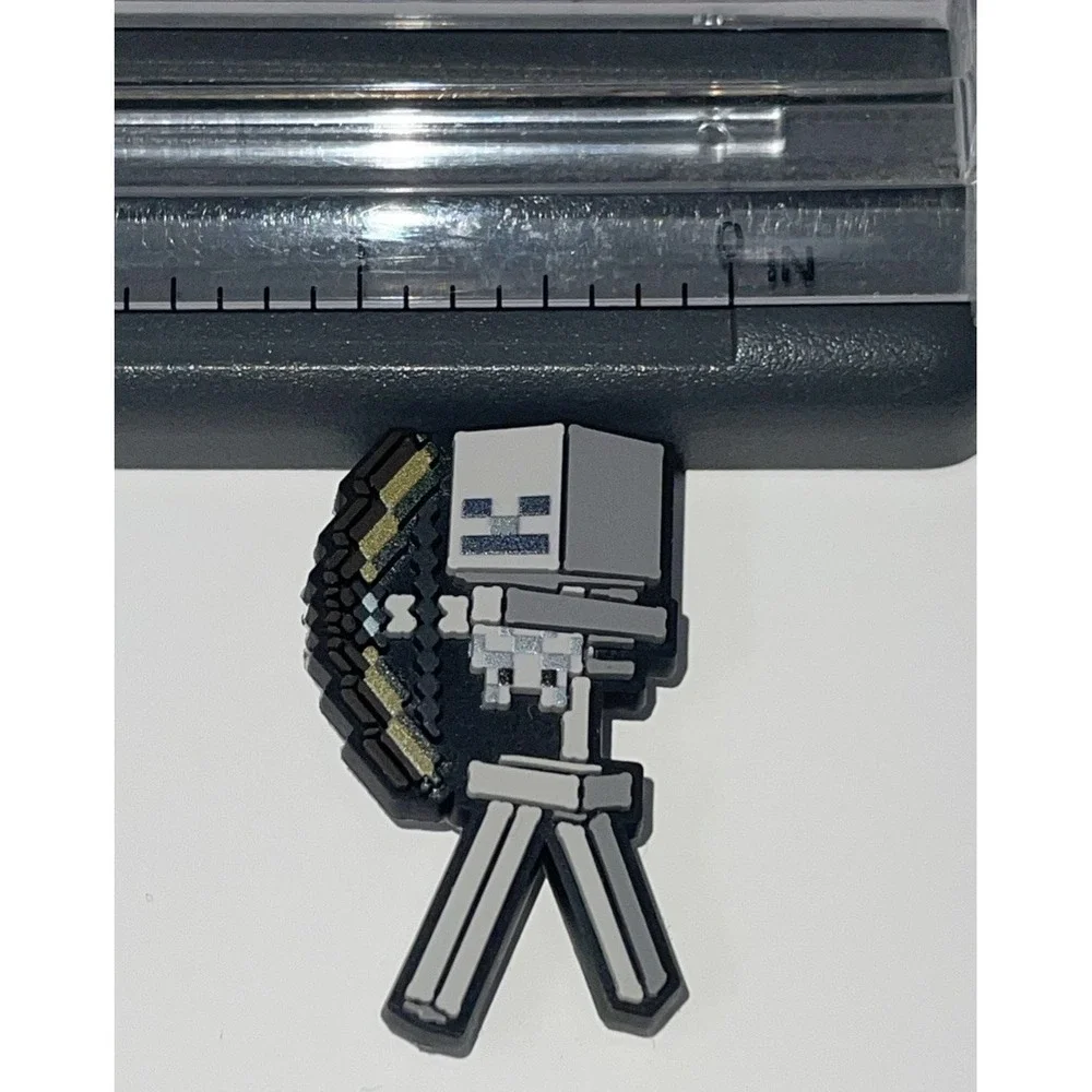 New Minecraft Movie Skeleton W/Crossbow Authentic Crocs Jibbitz Charm All Ages